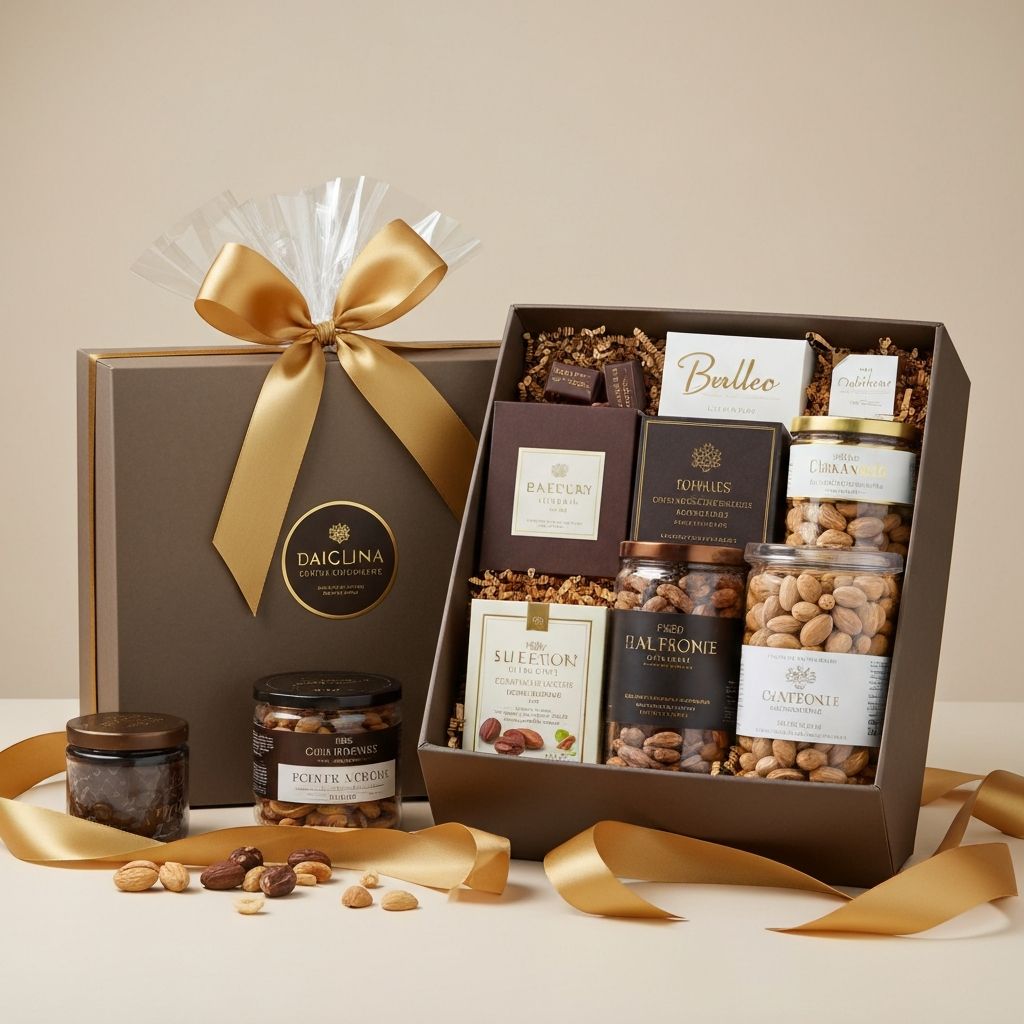 Premium luxury gift hamper with elegant packaging
